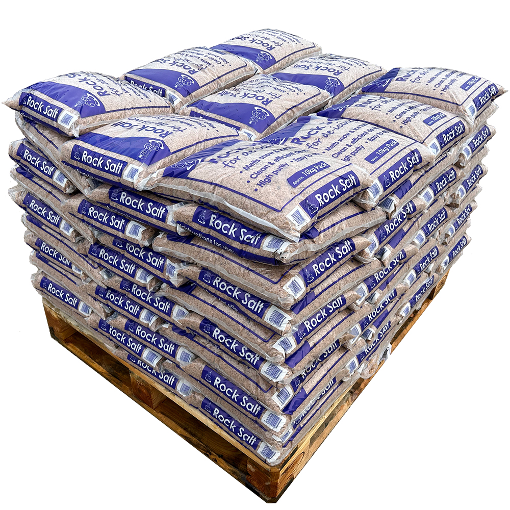 Brown De-Icing Rock Salt 100 x 10kg Bags