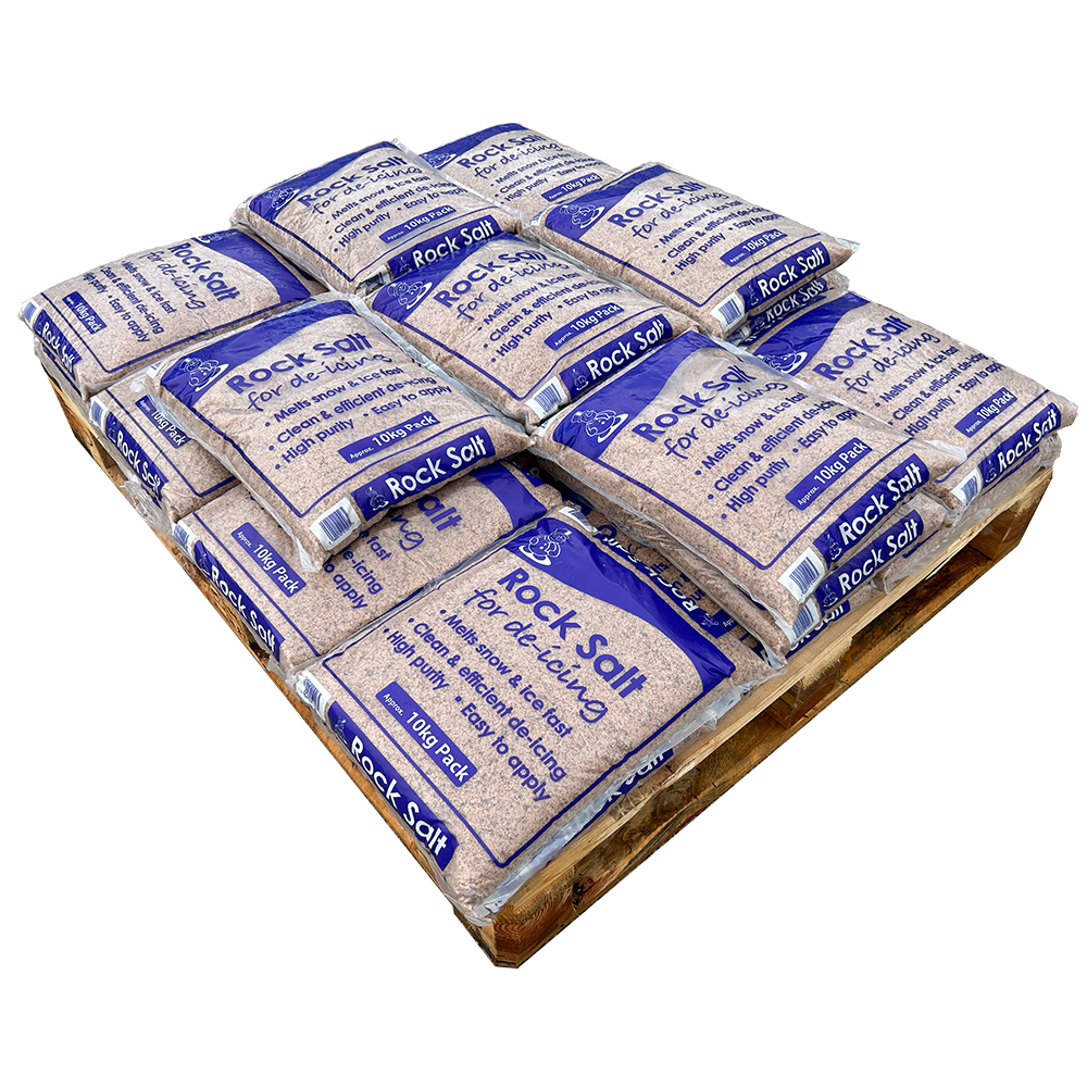 Brown De-Icing Rock Salt 25 x 10kg Bags