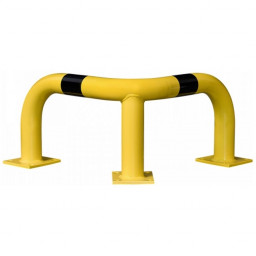 Black Bull Steel Corner Protection Guard - 350 x 600 x 600mm - Yellow and Black