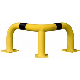 Black Bull Steel XL Corner Collision Protection Guard - 600 x 900 x 900mm - Yellow and Black