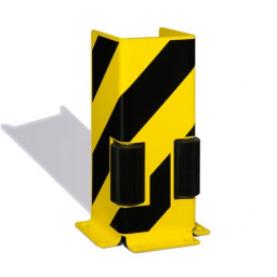 Pallet Racking Protector with Guide Roller - U Shaped Profile - 400 x 160 x 6mm