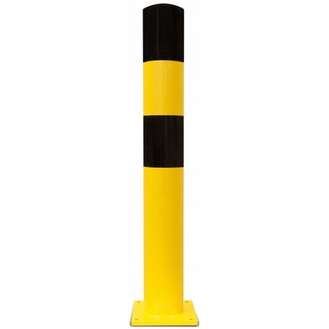 Black Bull Type L Heavy Duty Bollard - 159 x 1200mm - Yellow and Black