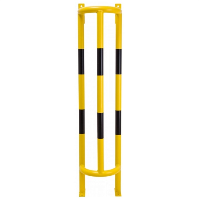 Wall and Ground Mounted External Pipe Protector - 1500 x 350 x 300mm - Yellow and Black