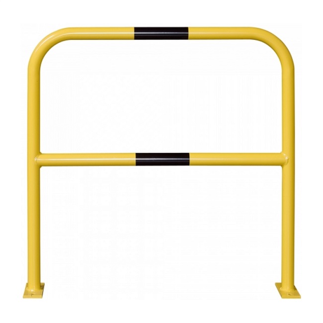 Floor Mounting Steel Hoop Guard - 1000 x 1000mm - Yellow and Black