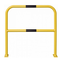 Floor Mounting Steel Hoop Guard - 1000 x 1000mm - Yellow and Black