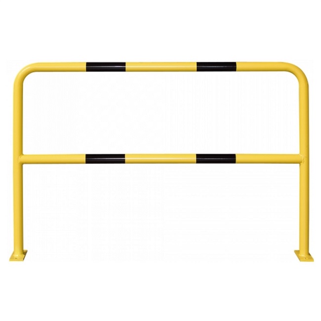 Floor Mounting Steel Hoop Guard - 1000 x 1500mm - Yellow and Black
