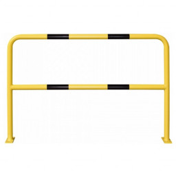 Floor Mounting Steel Hoop Guard - 1000 x 1500mm - Yellow and Black