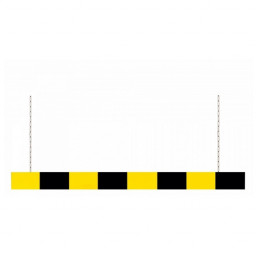 Traffic-Line Aluminium Height Restrictor Bar with Suspension Chains - Black and Yellow - choice of lengths