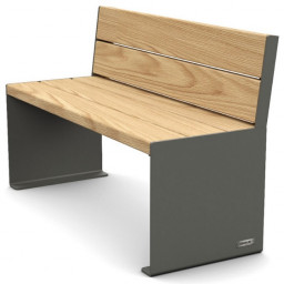 Kube Design Wood and Steel Seat