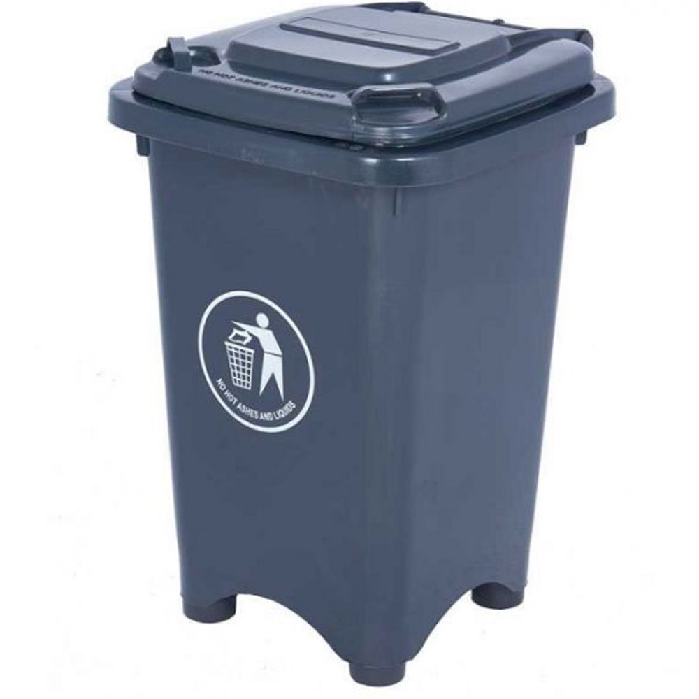 50 Litre Litter Bin with Feet - dark grey