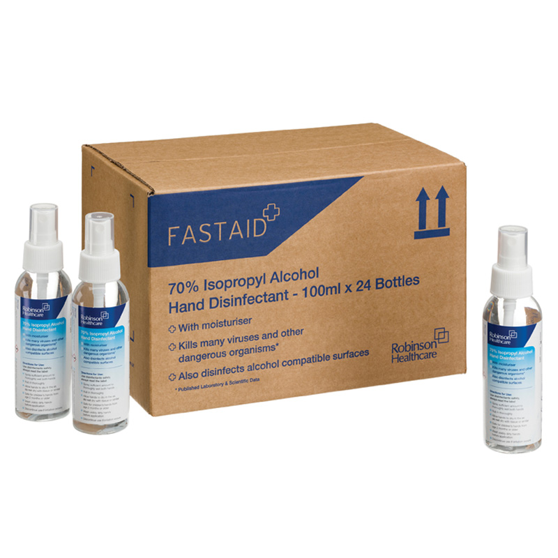 70% Alcohol Hand Disinfectant Spray - 100ml - Case of 24
