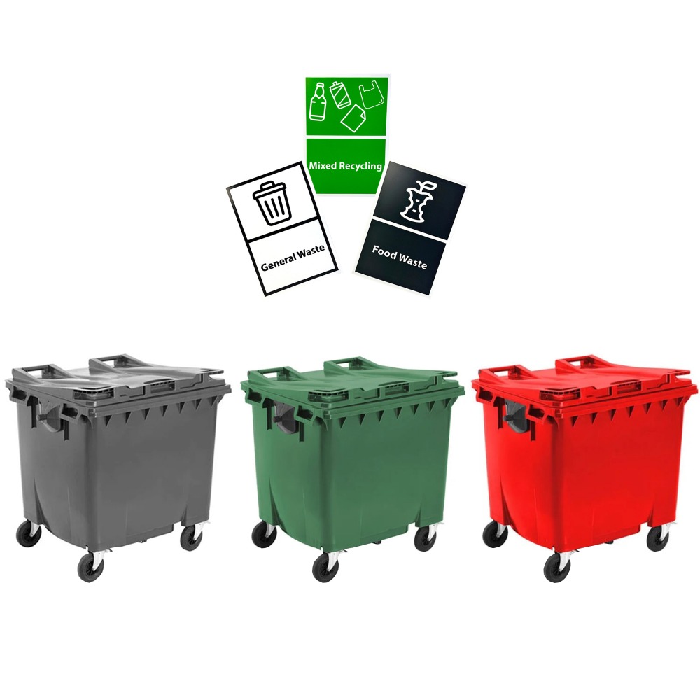 Simpler Recycling Kerbside Wheeled Bin Station - 660-1100L