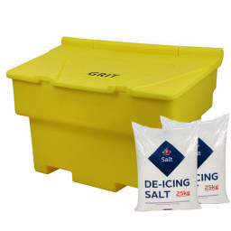 7 Cu Ft / 200 Litre Grit Bin with 200kg De-Icing Salt