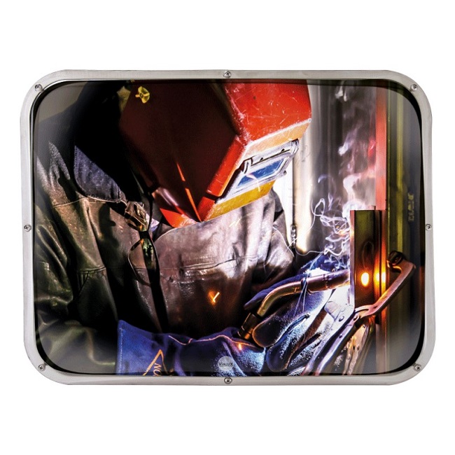 800 x 600mm Stainless Steel Heavy Duty Industrial and Workplace Mirror