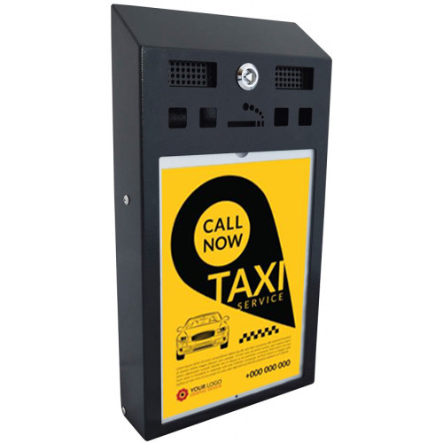 Black Wall-Mounted Advertising Cigarette Bin
