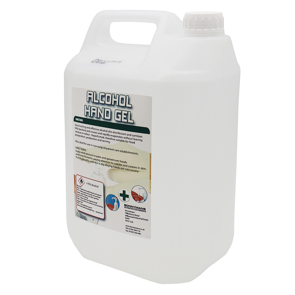70% Alcohol Hand Sanitiser Gel - 5 Litre