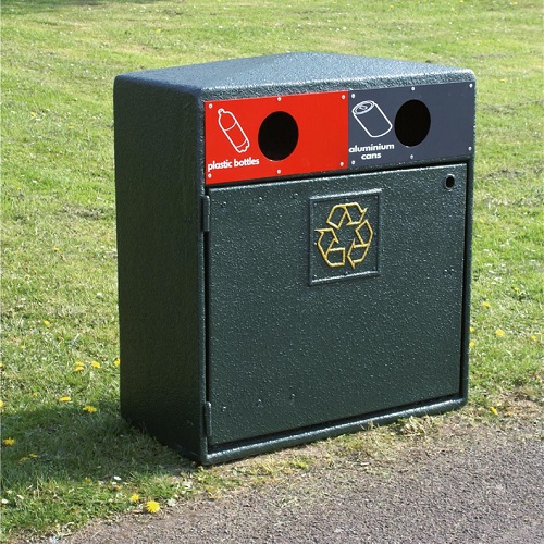Double Never Rust Recycling Bin - 224 Litre