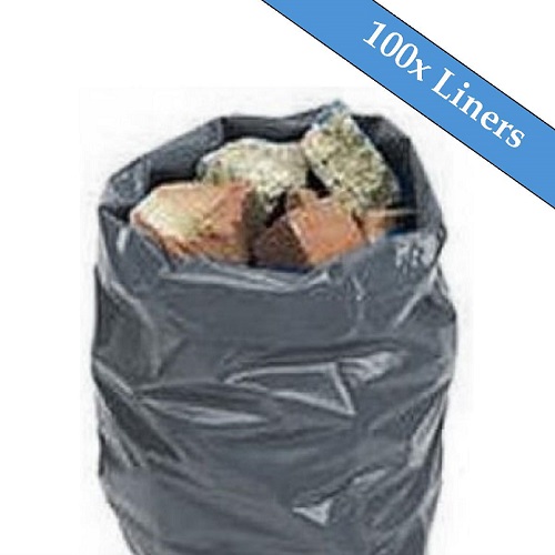 Dark Grey Rubble Sack 20" x 30" 300 Gauge - 100 Liners Per Box