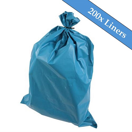 Heavy Duty Blue Refuse Sacks 18" x 29" x 39"- 200 Liners Per Box