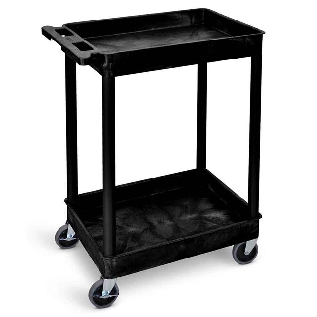 Super Strength Plastic Multi-Purpose 2 Tray Trolley - 150kg Capacity