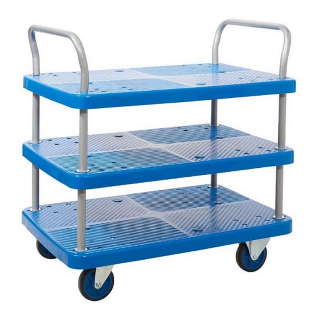 ProPlaz Blue Three Tier Platform Trolley - 300kg Capacity