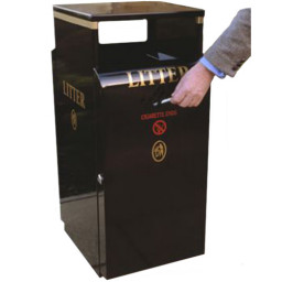 Valley Litter Bin with Cigarette Disposal Unit - 100 Litre Capacity