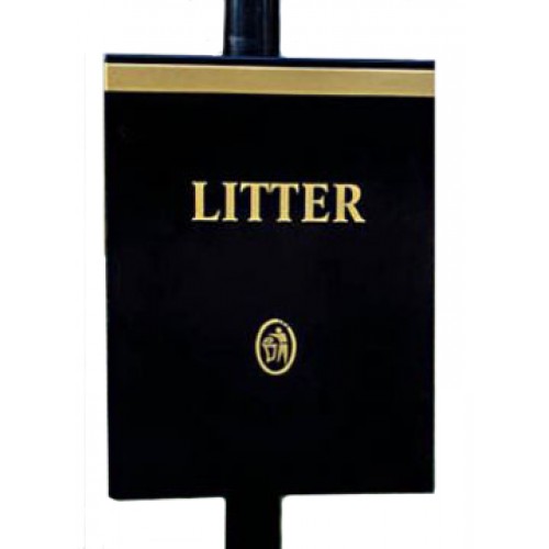 Valley 40 Litre Open Top Post Mountable Litter Bin