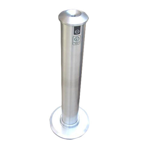 Large Brushed Aluminium Floor Mounted Tower Cigarette Bin