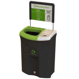 Meridian Recycling Bin with Open & Lift Up Apertures - 110 Litre