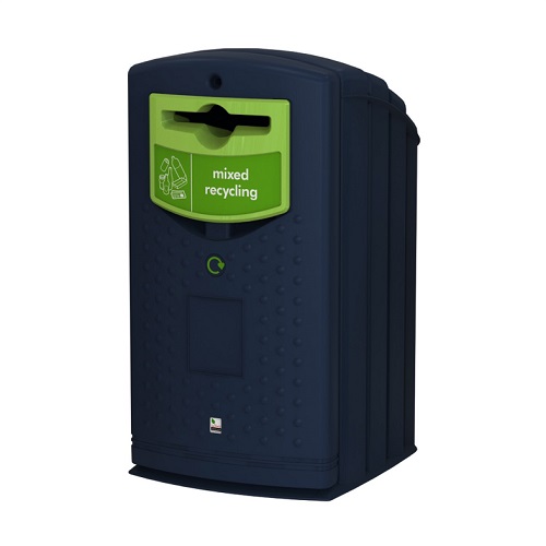 Envirobank Recycling Bin with Propellor Aperture - 140 Litre