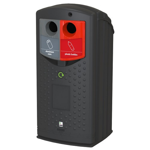 Envirobank Split Dual Compartment Recycling Bin - 180 Litre