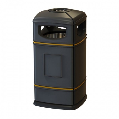 Heritage Square Litter Bin - 115 Litre