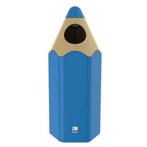 Envirobuddie Pencil Litter Bin - 70 Litre - blue

