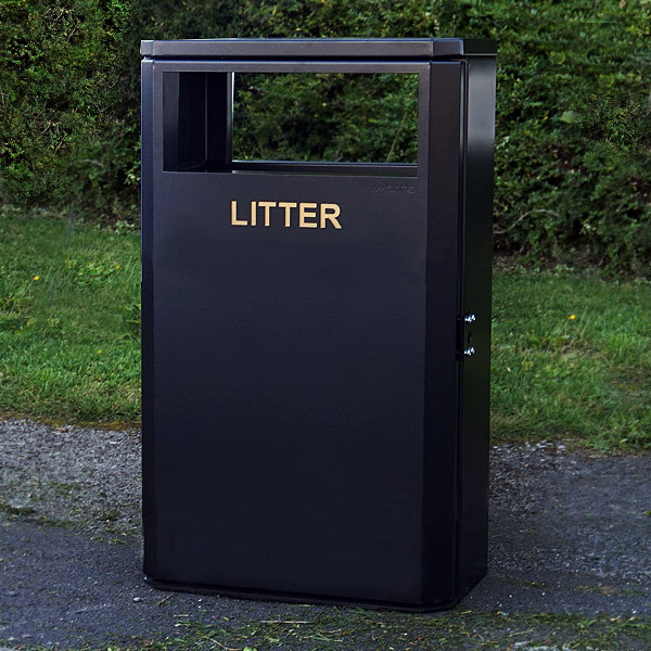 Middlesbrough Steel Litter Bin - 90 Litre