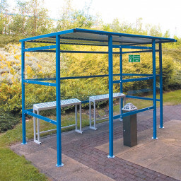 Blue Traditional Smoking Shelter
