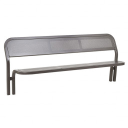 Conviviale Steel Bench with Backrest