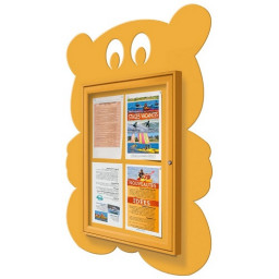 School Fun Teddy Bear 4x A4 Poster Case