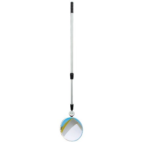 300mm Diameter Polymir Portable Inspection Mirror with 3 metre Telescopic Pole and LED Light