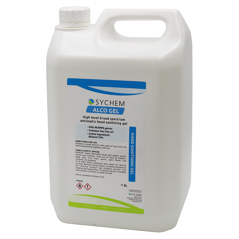 75% Alcohol Hand Sanitiser Gel - 5 Litre