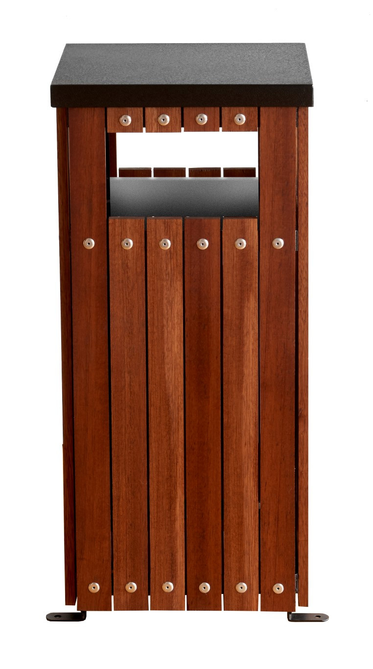 Square Hardwood Waste Bin - 36 Litres