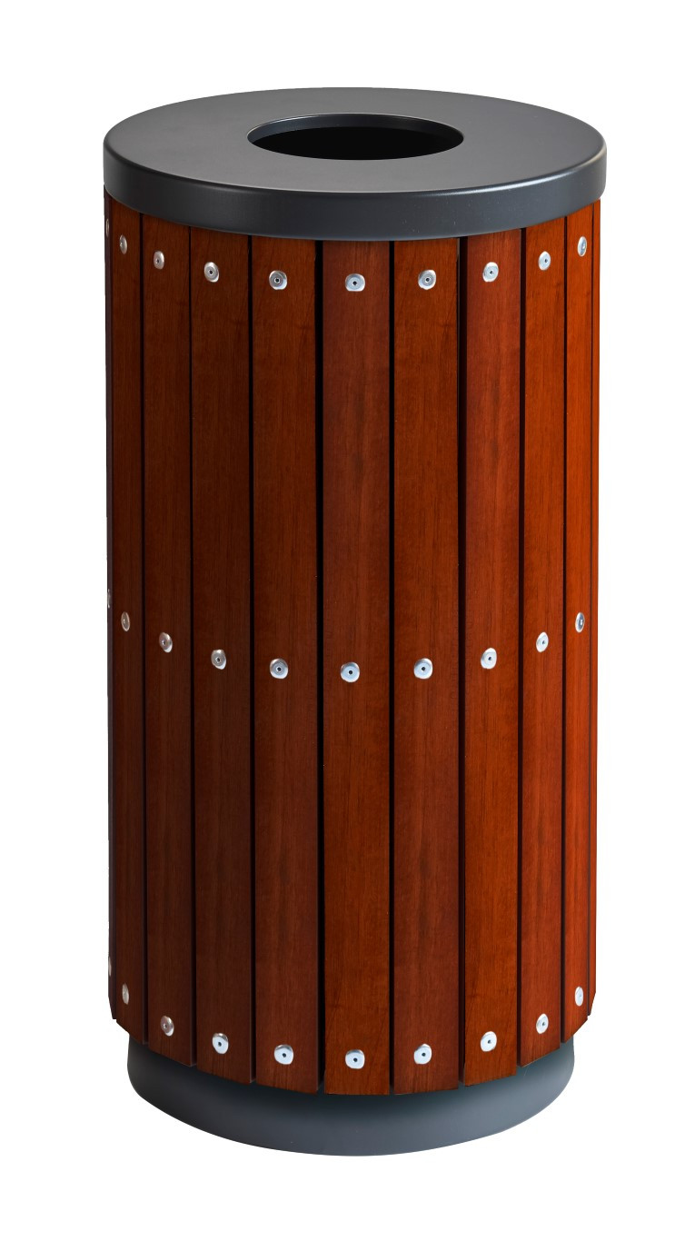 Open Top Hardwood Waste Bin - 50 Litre
