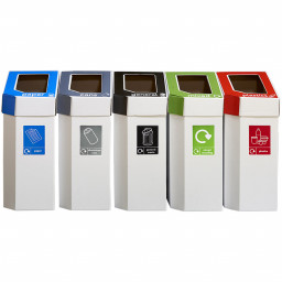 MyBin Create Cardboard Recycling Bins 60 Litres - Pack of 5
