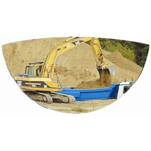 288 x 27 x 128mm Polymir Cabless Machinery Rear View Safety Mirror