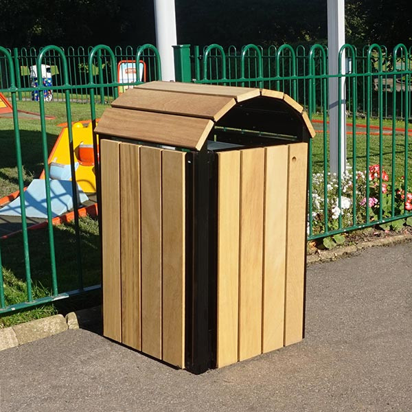 Wooden Litter Bin - 112 Litre 