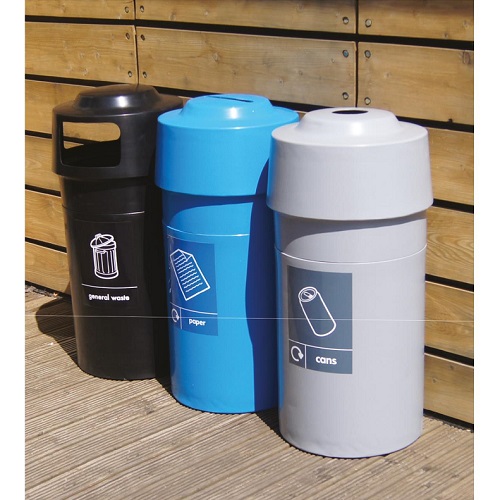 Hooded Top Recycling Bin - 84 Litre