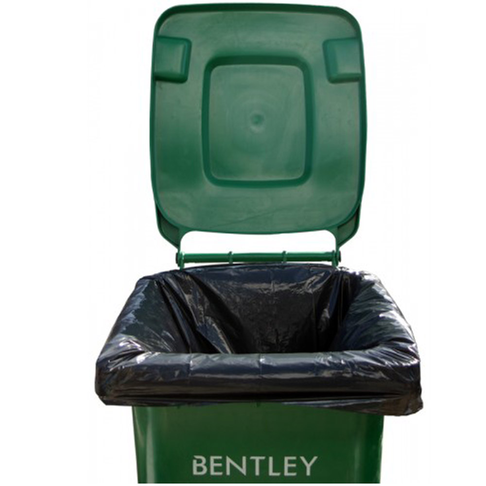 240 Litre Black Recycled Degradable Wheelie Bin Liners - 52 Liners Per Box
