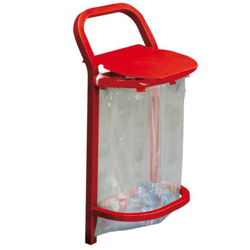 Conviviale Anti-Terrorism Litter Bin - 50 Litre - red 