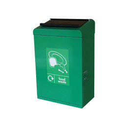 Galvanised Steel Food Waste Bin - 60 Litres