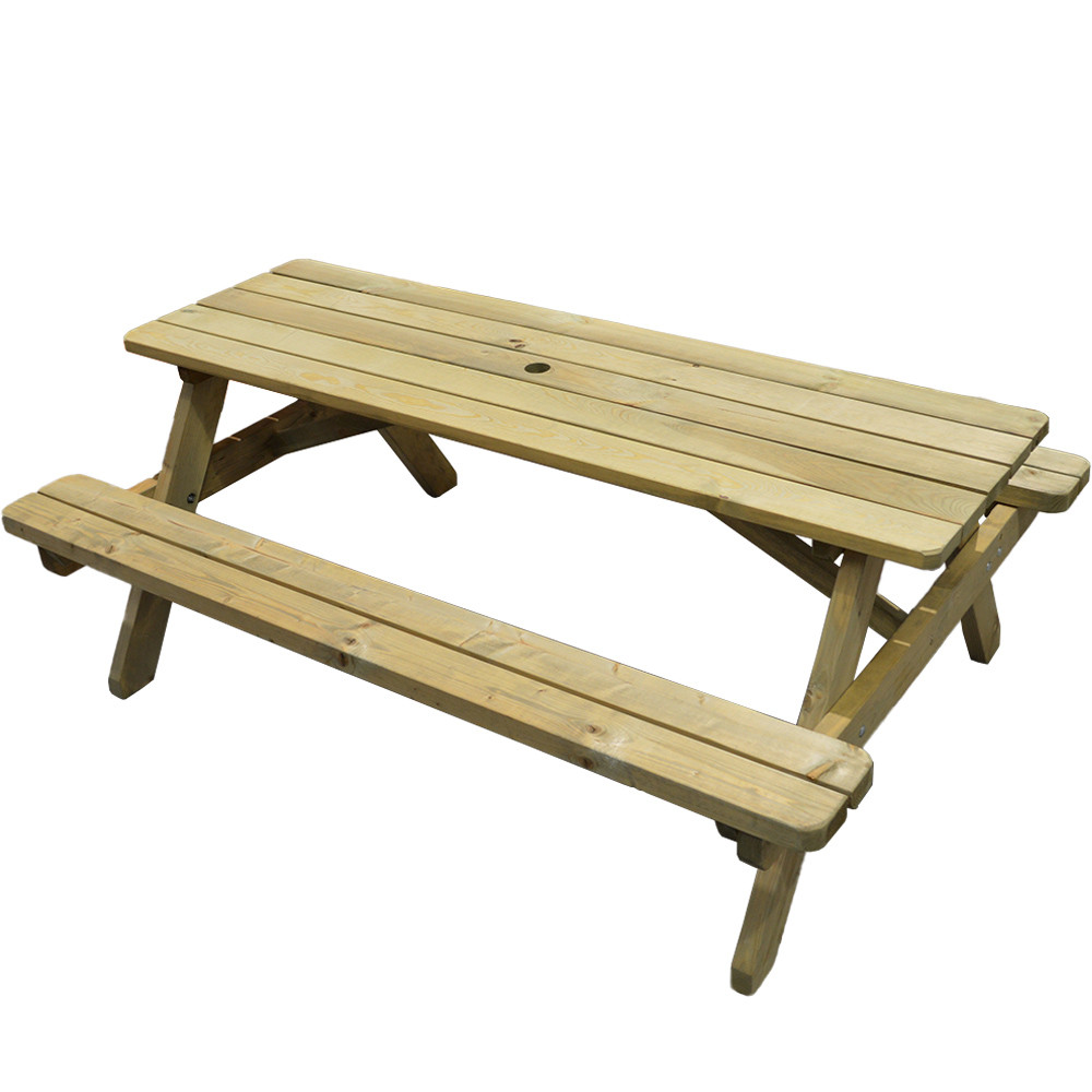Eight Seater Hereford Wooden Picnic Bench

