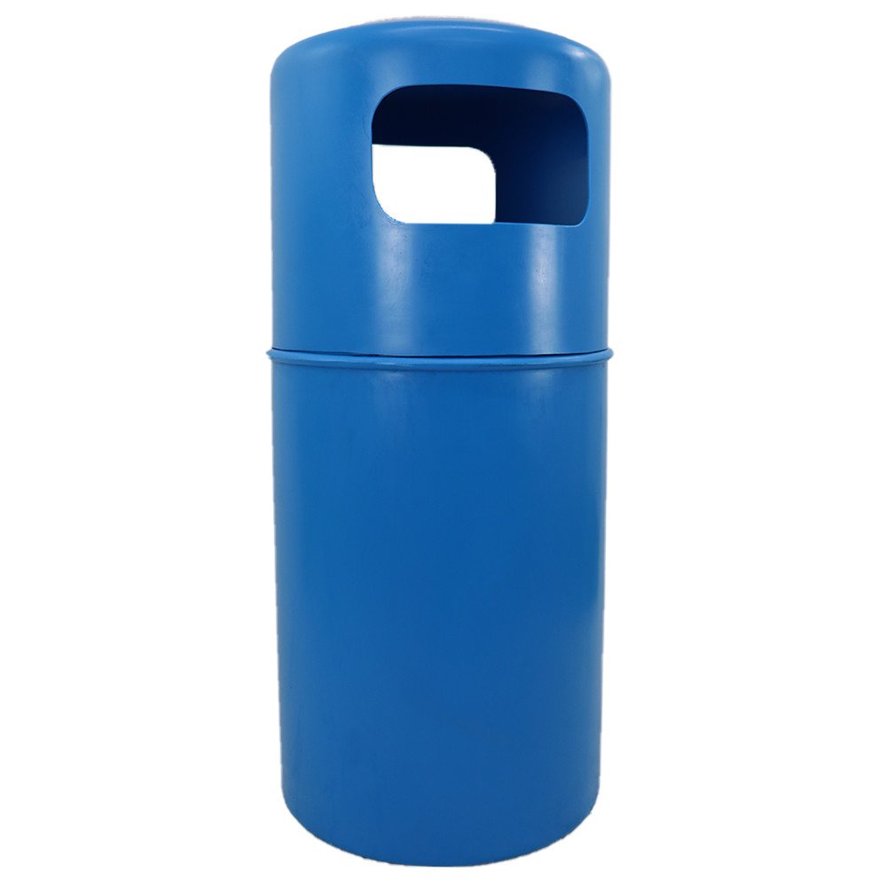 Hooded Top Litter Bin - 90 Litre-Rectangle-Light Blue